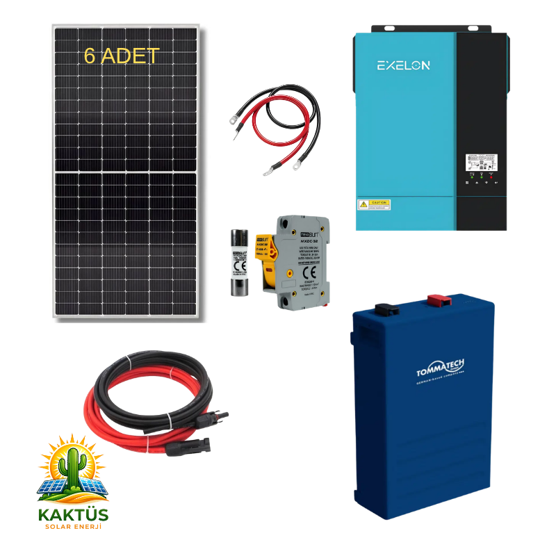 6.2KW  Lityum Hazır Solar Enerji Paketi